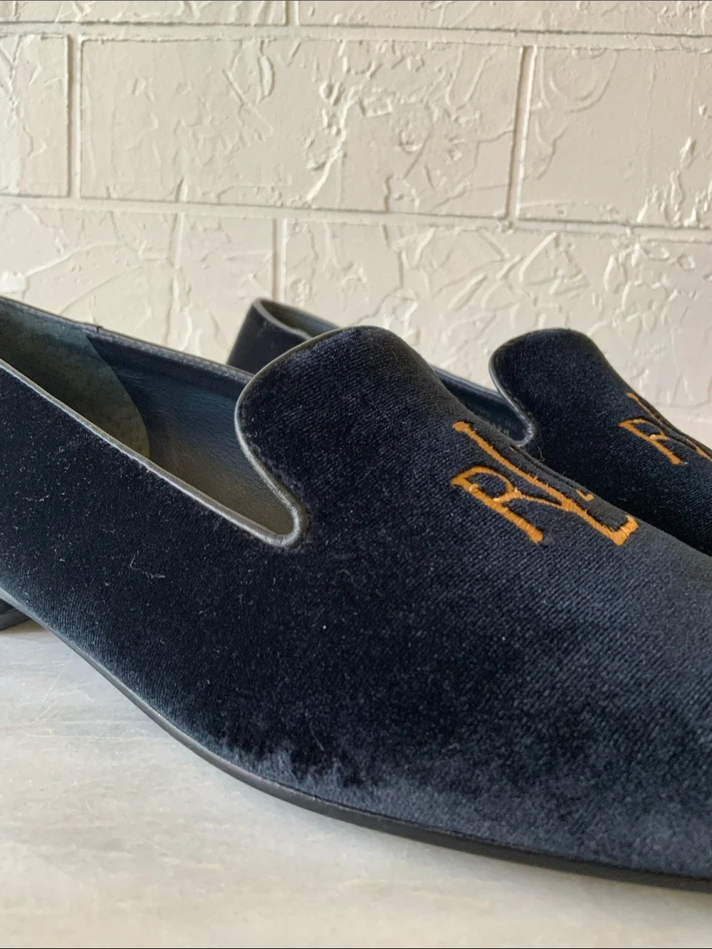 Lauren Ralph Lauren Black Velvet Loafers - Picture 5 of 8